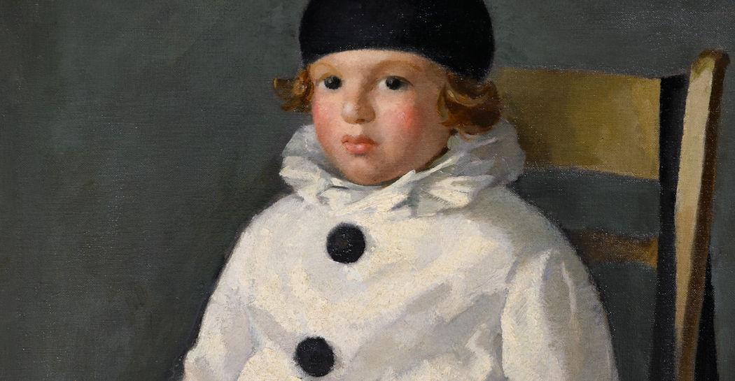 Umberto Natale Bertoletti, Pierrot, 1929, olio su tela, 92 x58 cm, Galleria d’Arte Moderna Umberto Natale Bertoletti, Pierrot, 1929, olio su tela, 92 x58 cm, Galleria d’Arte Moderna