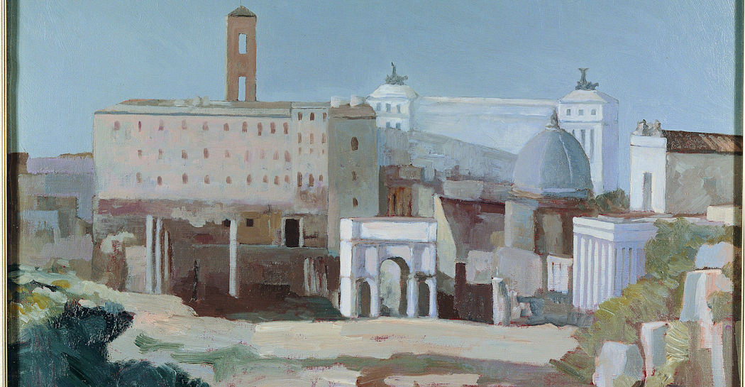 Il Campidoglio visto dal Foro - Francesco Trombadori, particolare