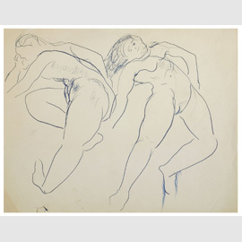 Corpi in movimento, Antonietta Raphaël, 1948 inchiostro, cm 22x27,5 (collezione privata)