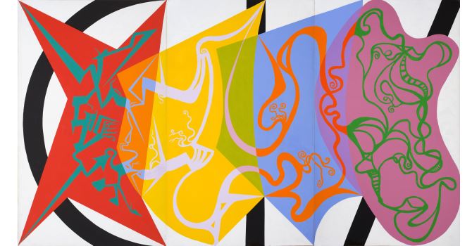 Francesco del Drago "Febbraio 1991" acrilico su tela 162x292cm 